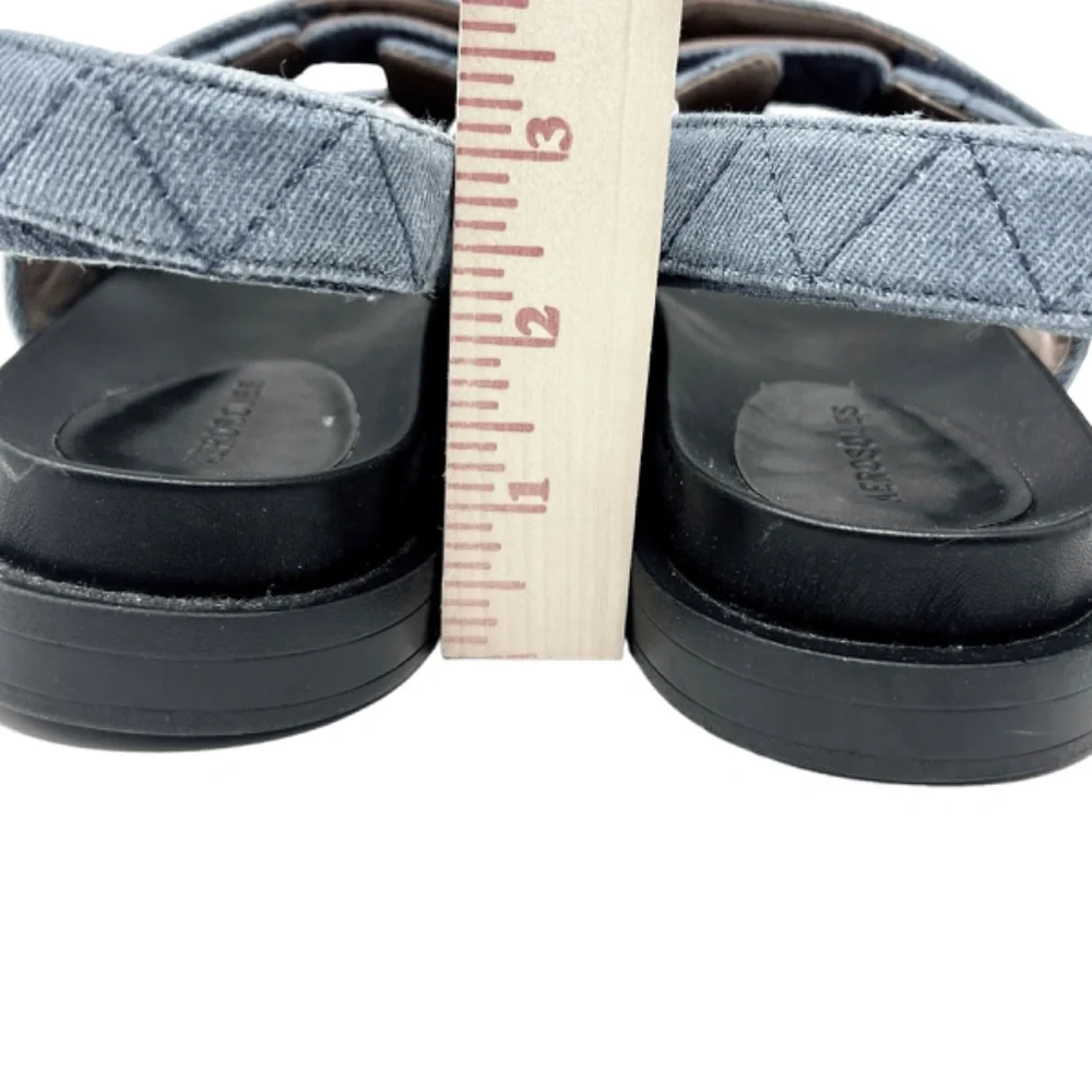Aerosoles women's Lamirca blue quilted adjustable sandals size 12M